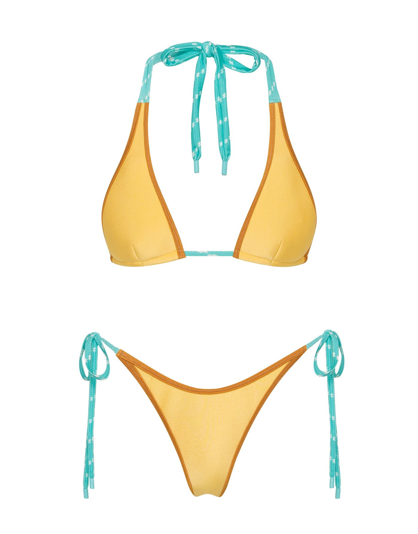 DARA - CANARY CRUSH Neoprene Triangle Bikini Set