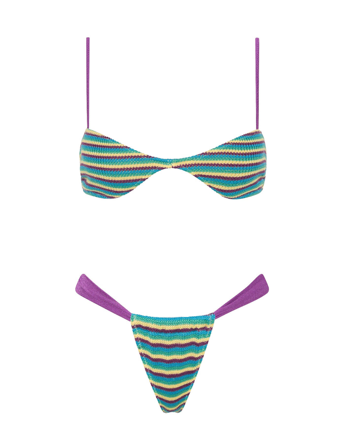 ESTE - ORCHID CROCHET STRIPE Bikini Set