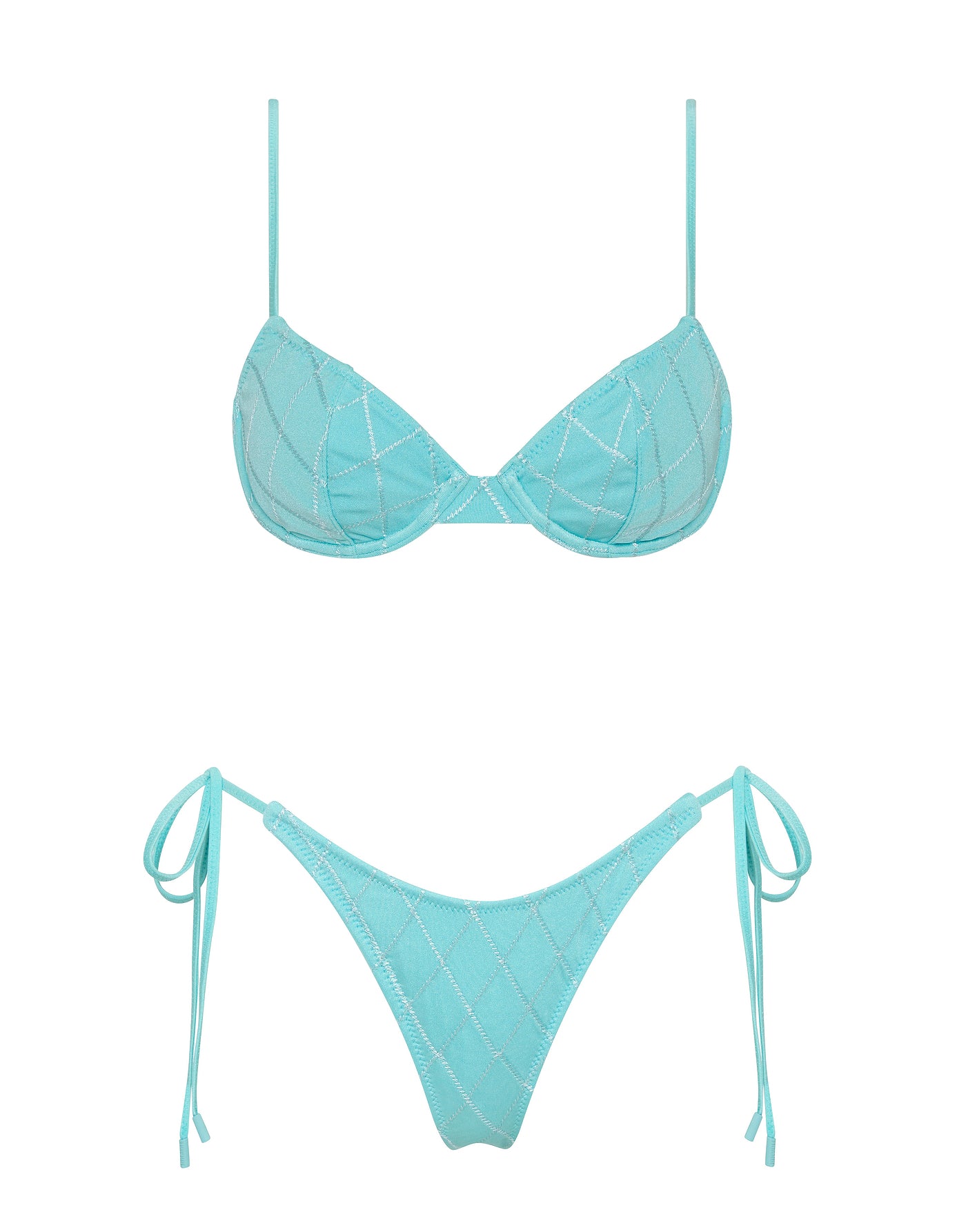 JARA - SKY HIGH Blue Balconette Bikini
