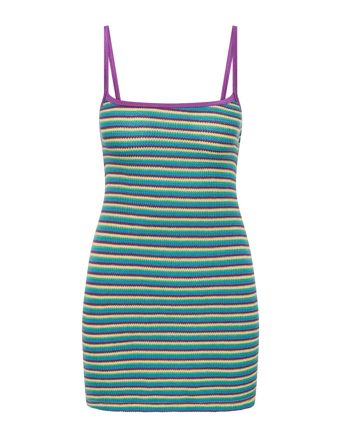 MINNI - ORCHID CROCHET STRIPE Mini Dress
