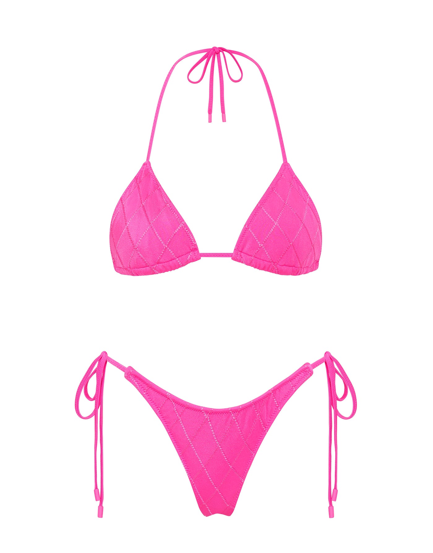 VINCA - POMEGRANATE Pink Triangle Bikini Set
