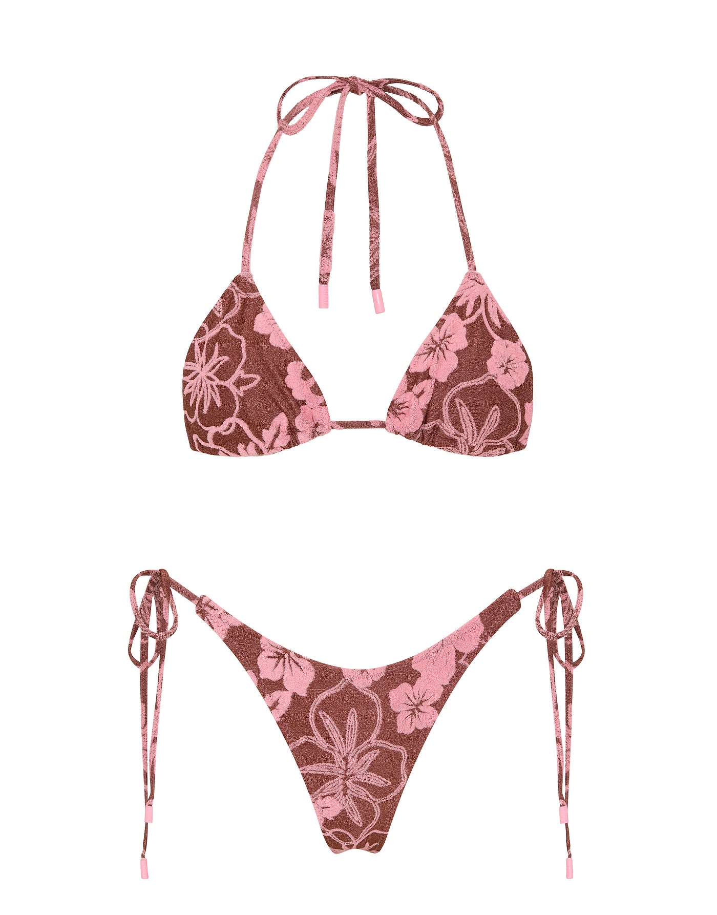 VINCA - TIRAMISU Floral Triangle Bikini Set