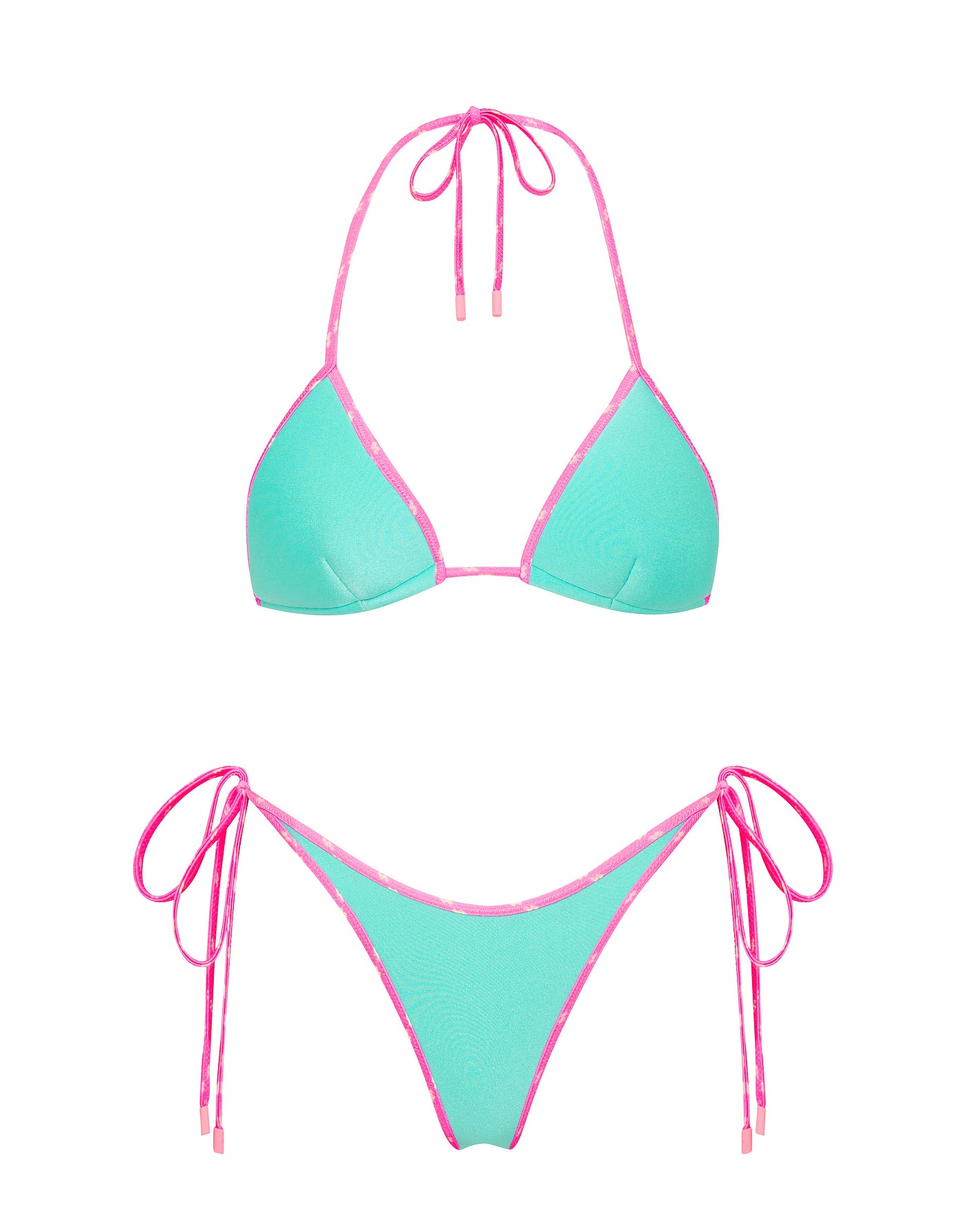 VINCA - TURQUOISE Neoprene Triangle Bikini Set