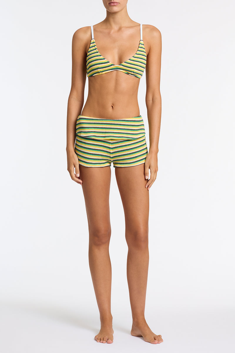Alternative view of ELLI - LEMONADE Crochet Stripe Short