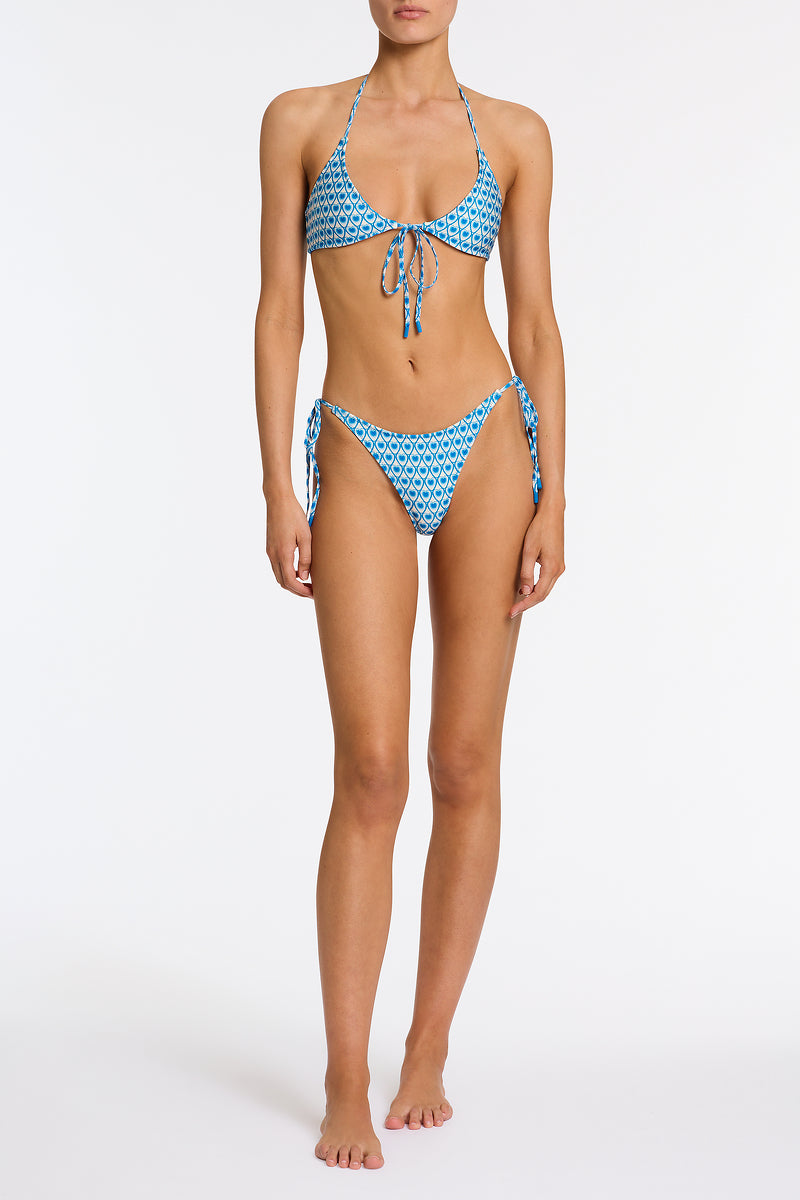 Alternative view of SOFI - RIYA Blue Geometric Halter Bikini Set
