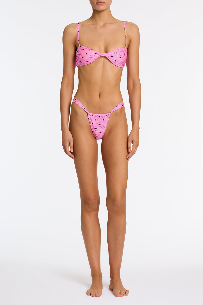 Alternative view of STELL - CASSI Pink Heart Scoop Bikini Set