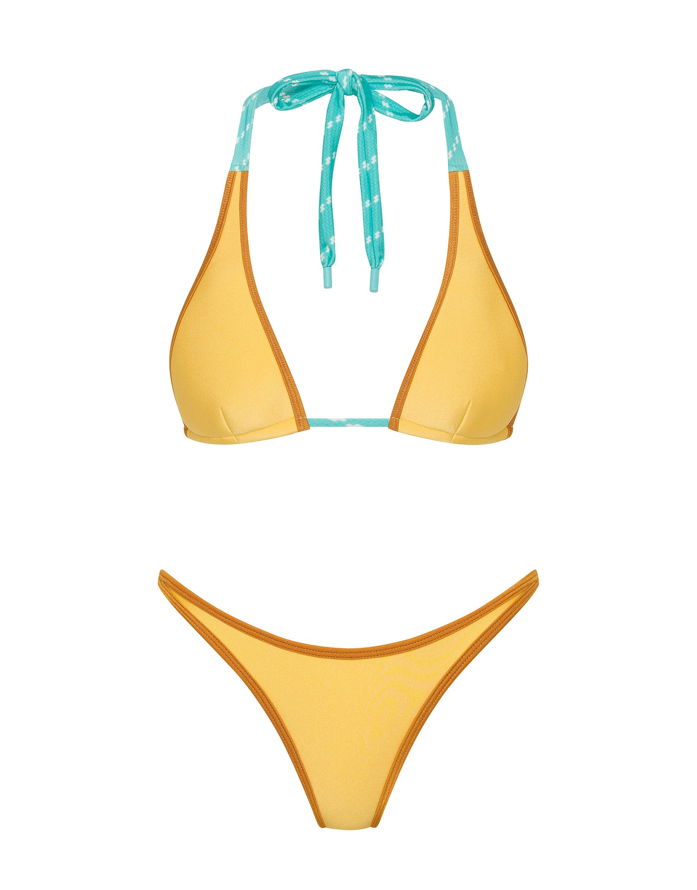 DARA - CANARY CRUSH Neoprene Triangle Bikini Set - Image 6