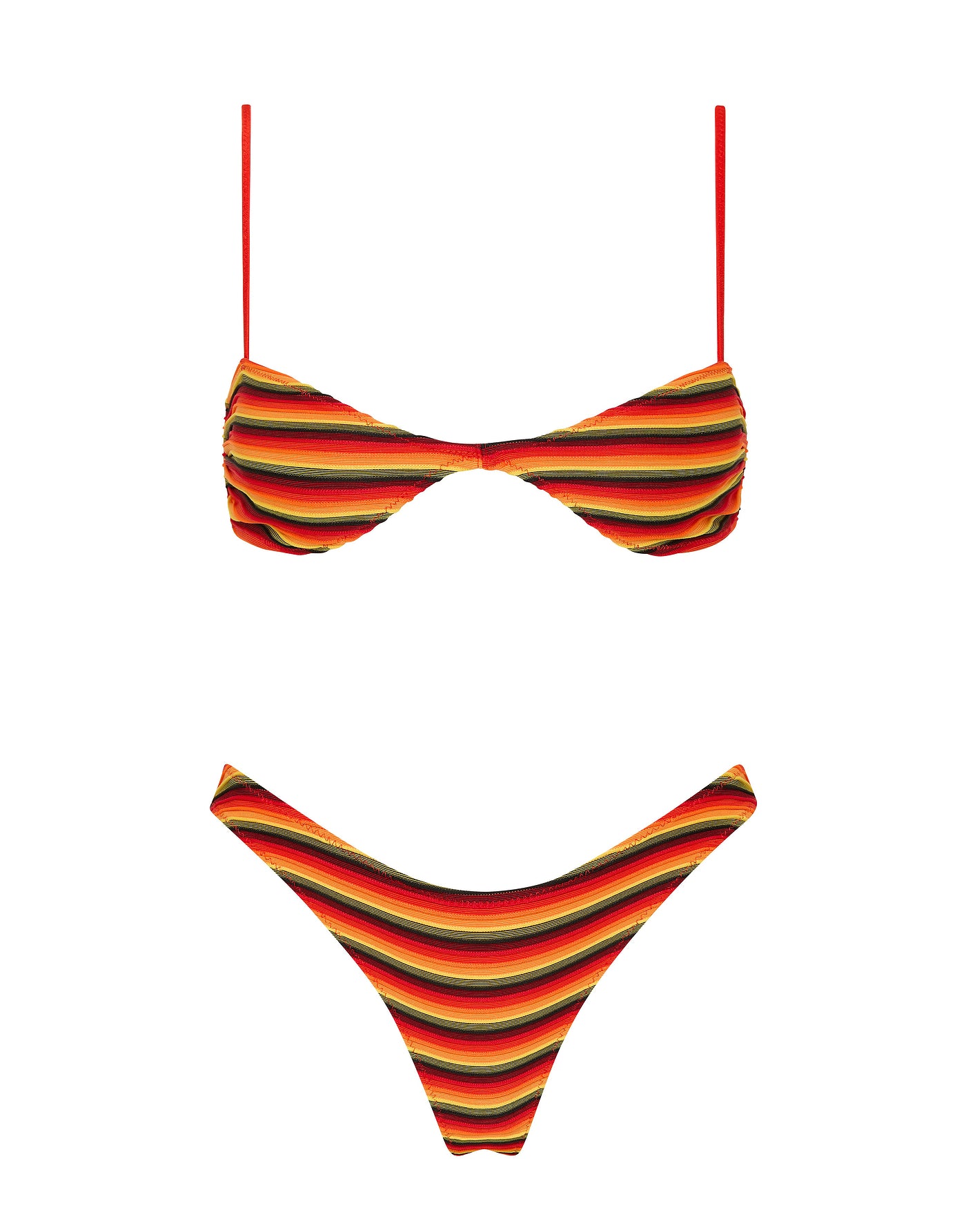 ESTE - HORIZON STRIPE Scoop Crop Bikini Set - Image 6