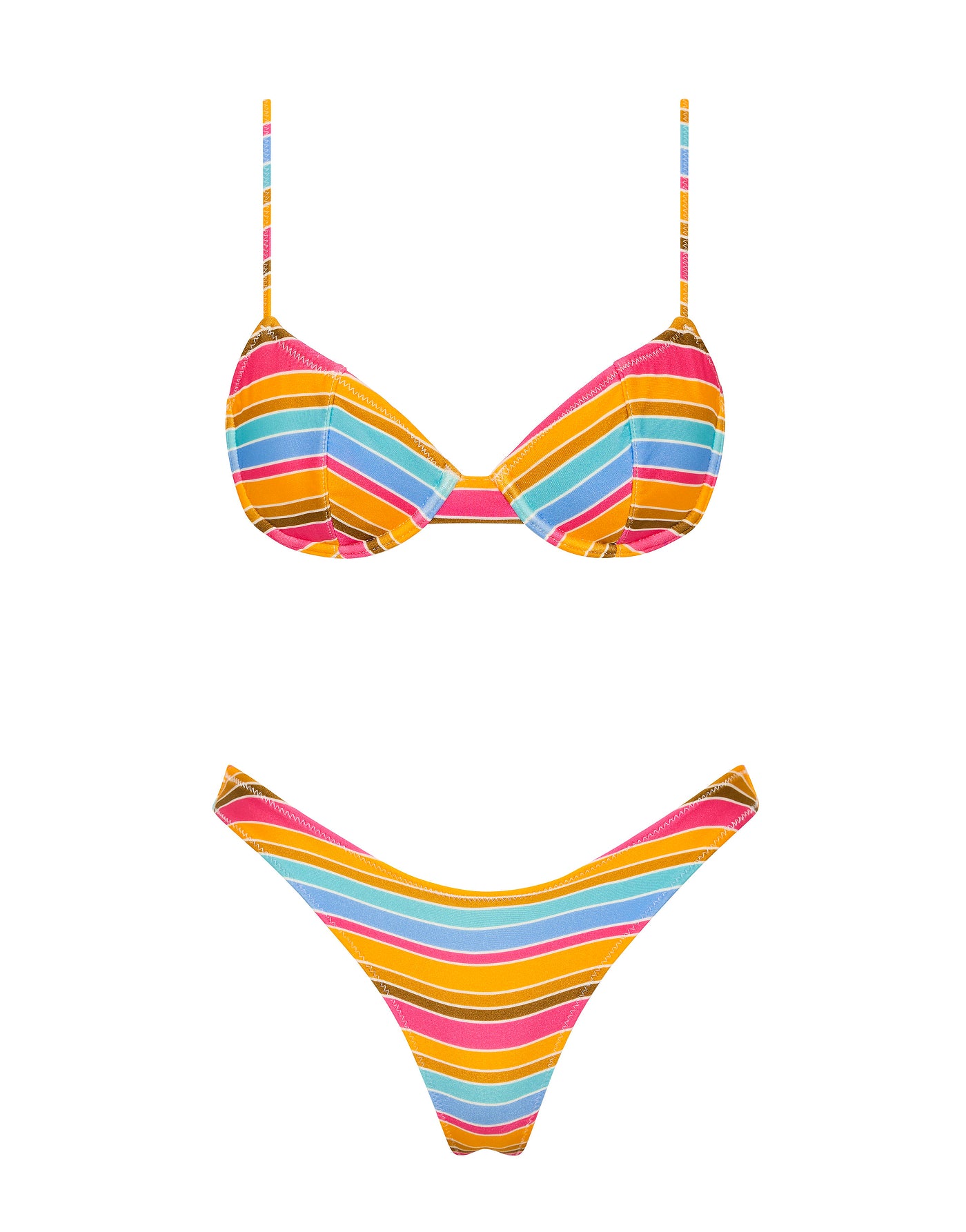 JARA - MELON STRIPE Balconette Bikini Set - Image 6