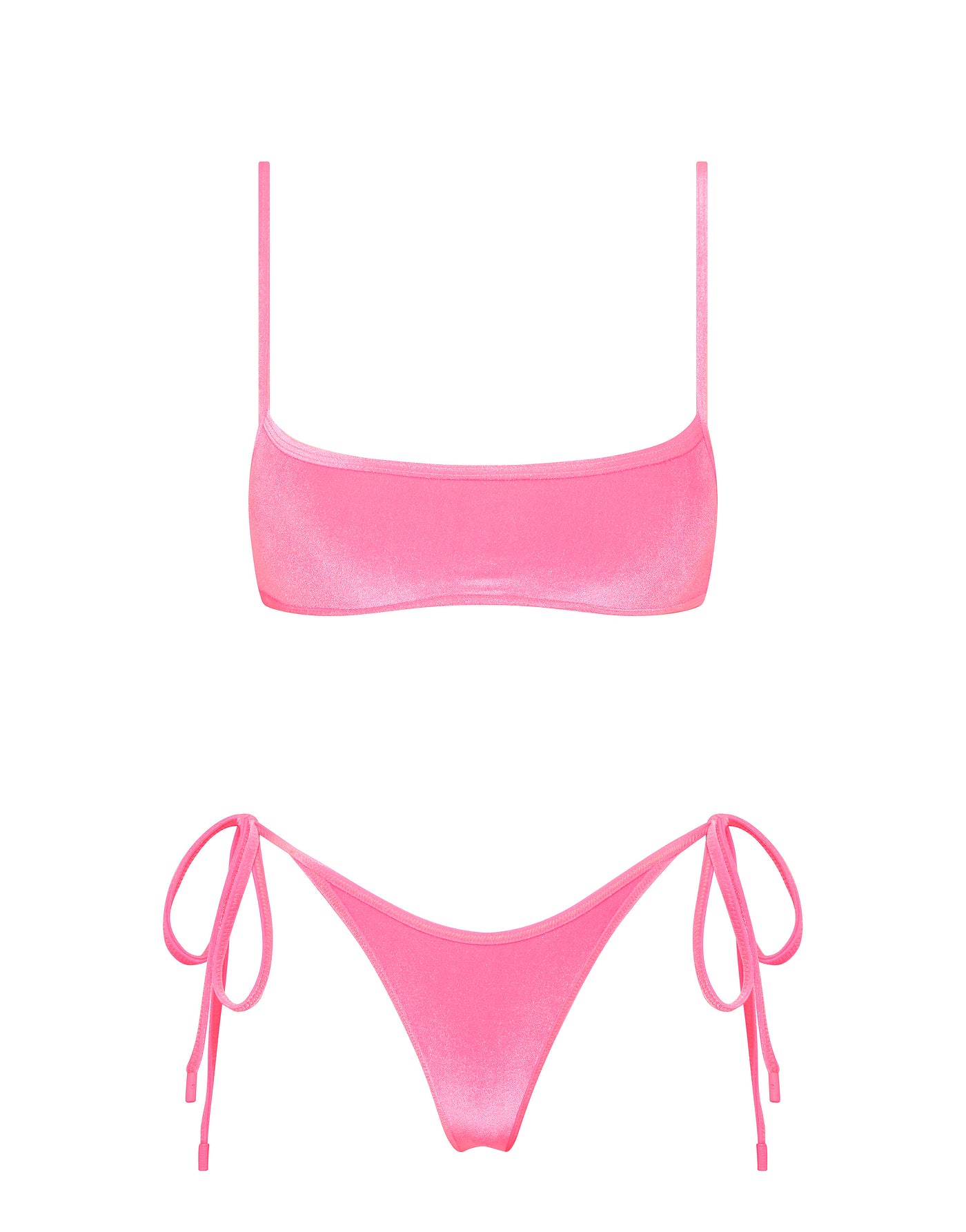MIMA - PINK CANDY VELVET Crop Bikini Set - Image 6