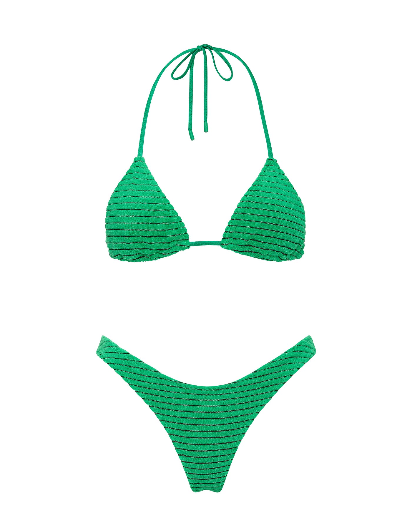 VINCA - HUBE Green Terry Towelling Triangle Bikini Set - Image 6