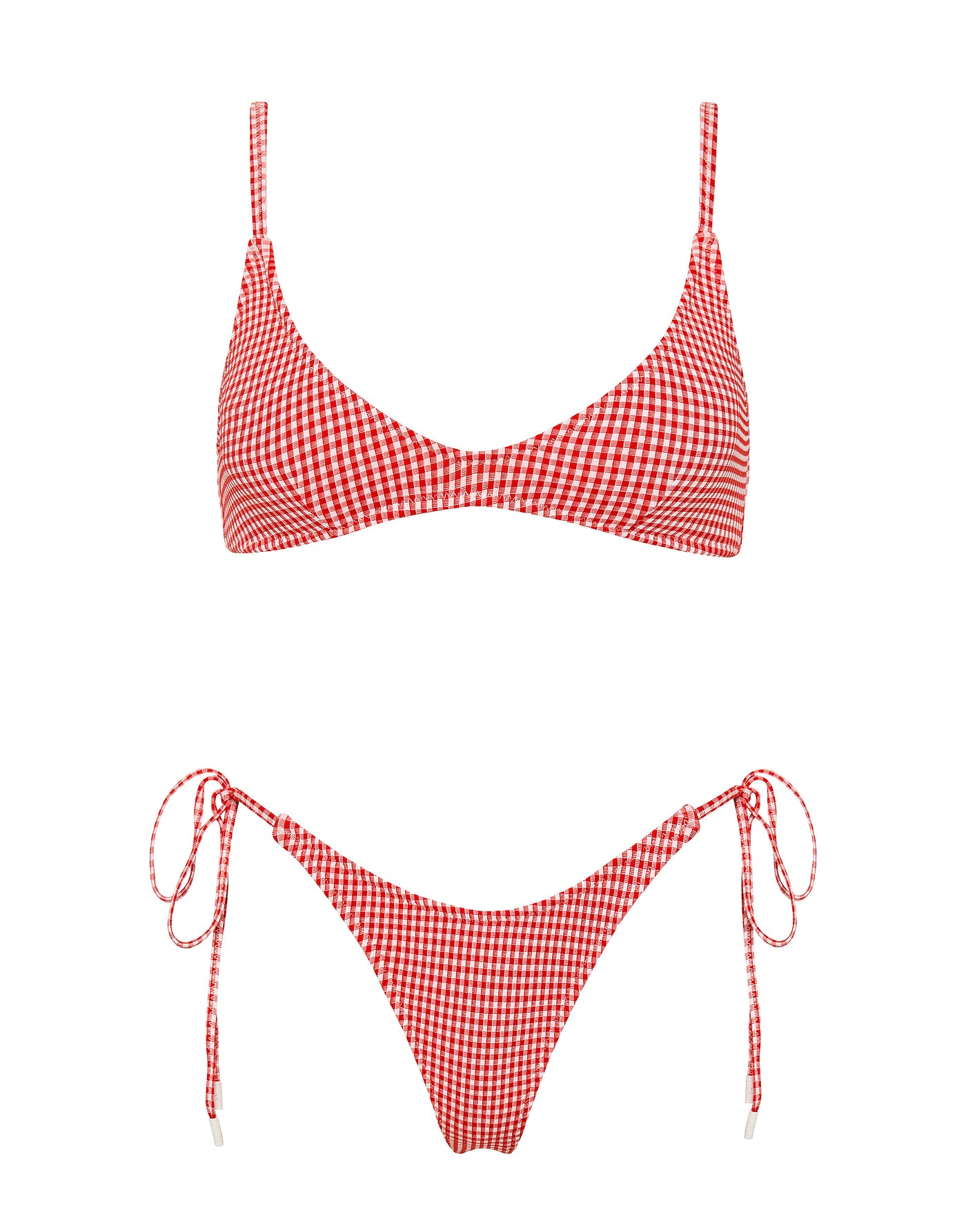 MAIA - PRON Red Gingham Scoop Bikini Set - Image 7