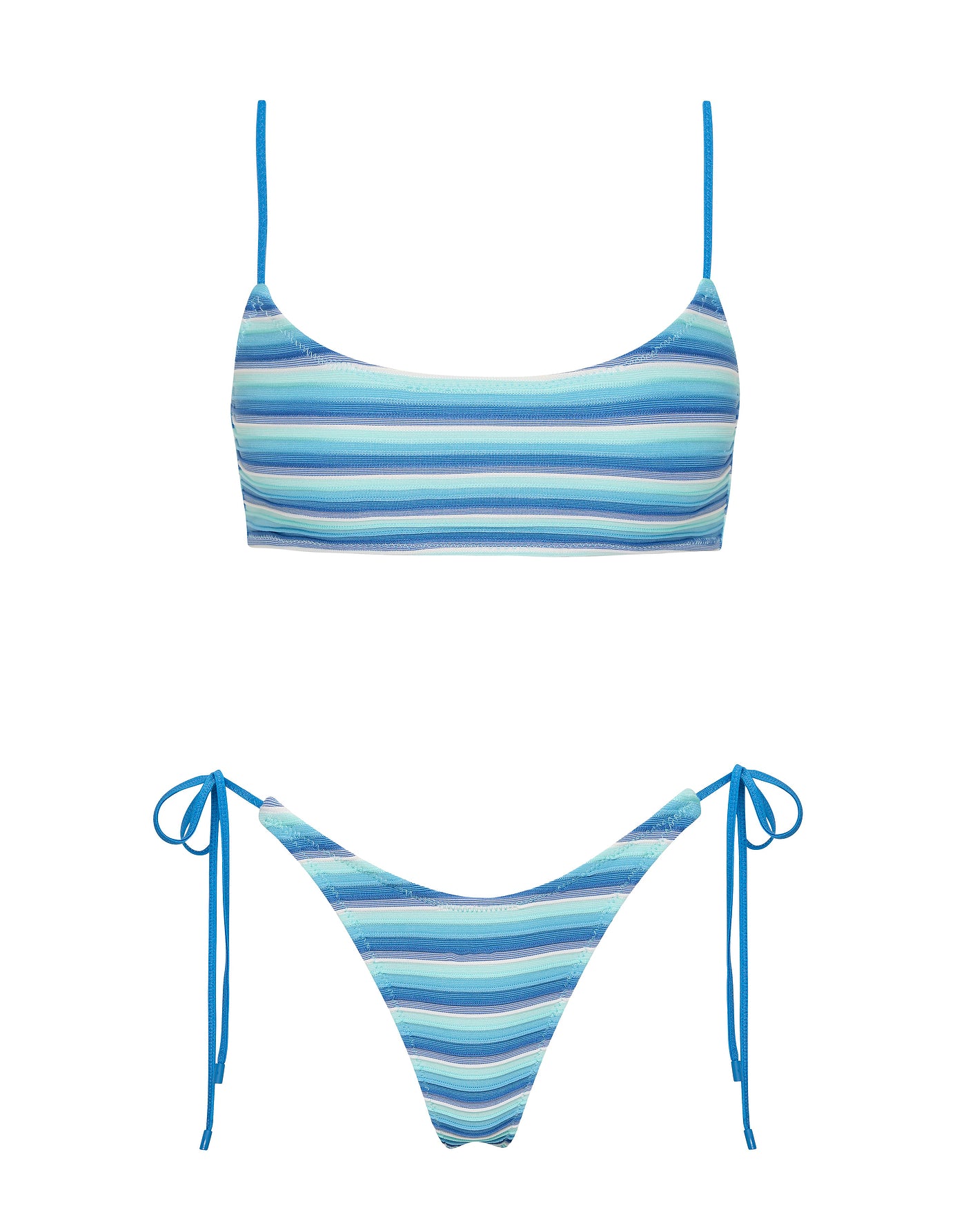 MICA - HORIZON BLUE Stripe Scoop Bikini Set - Image 7